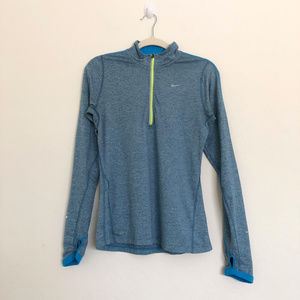 Nike Running Blue 1/4 Zip Sweater Size Small